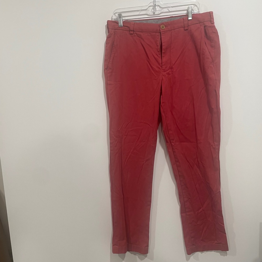 Brooks‎ Brothers Clark Chinos Mens 34x32 Red Supima Cotton Stretch Pants